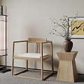 Modern Middle Ancient Style Leisure Chair Circle Chair Floor Lamp Side 3d model