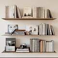 Modern Book Record Player Record Magazine Decorative Rack Decorative Cabinet Bookcase 3d model