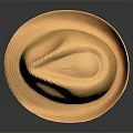 Modern Hat Straw Hat 3d model