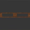 Rustic Wooden Pallet Structure With Solid Wood Slats And Sturdy Base Design