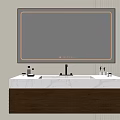 Sleek Modern Bathroom Vanity With Marble Countertop LED Mirror And Storage Cabinets