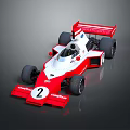 Red And White Formula One Racing Car With Number 2 And Goodyear Logo