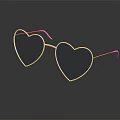 Trendy Heart Shaped Sunglasses With Pink Frame And Reflective Detail Design