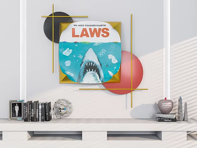 Modern Decorative Painting Home Decorative Painting Mei Chen Pendant 3d model