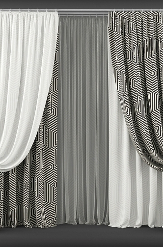 Curtains 3d model