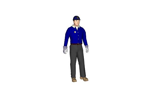 The Modern Man Worker 3d model