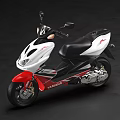 Yamaha White and Red Scooter Motorcycle with Modern Stylish Design