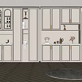 Modern Wine Cabinet With Glass Doors Displaying Wine Bottles Embedded Lighting And Metal Handles