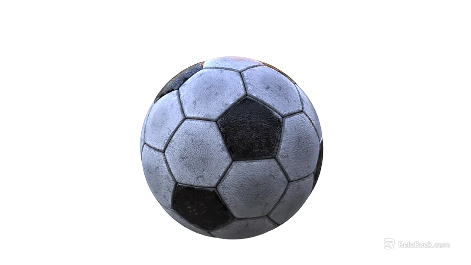 Classic Black and White Soccer Ball as Essential Sports Equipment with Hexagonal Pattern 3d model 