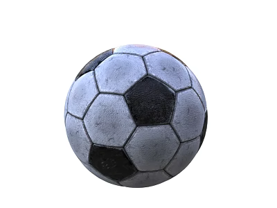 Classic Black and White Soccer Ball as Essential Sports Equipment with Hexagonal Pattern 3d model