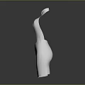 Elegant Modern White Sleeveless Dress With High Neck Cutout Design