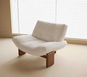 French Single Sofa Leisure Chair 3d model
