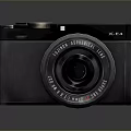 Fujifilm X E4 Black Compact Camera With Metal Leather Body And Wide Angle Lens