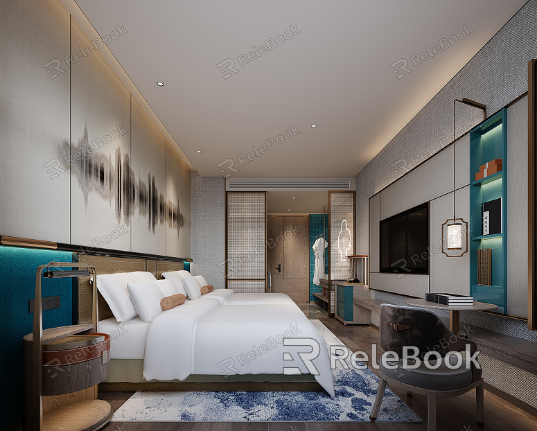 New Chinese Room Hotel Twin Room model