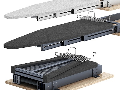 Starax retractable built-in ironing board 3d model