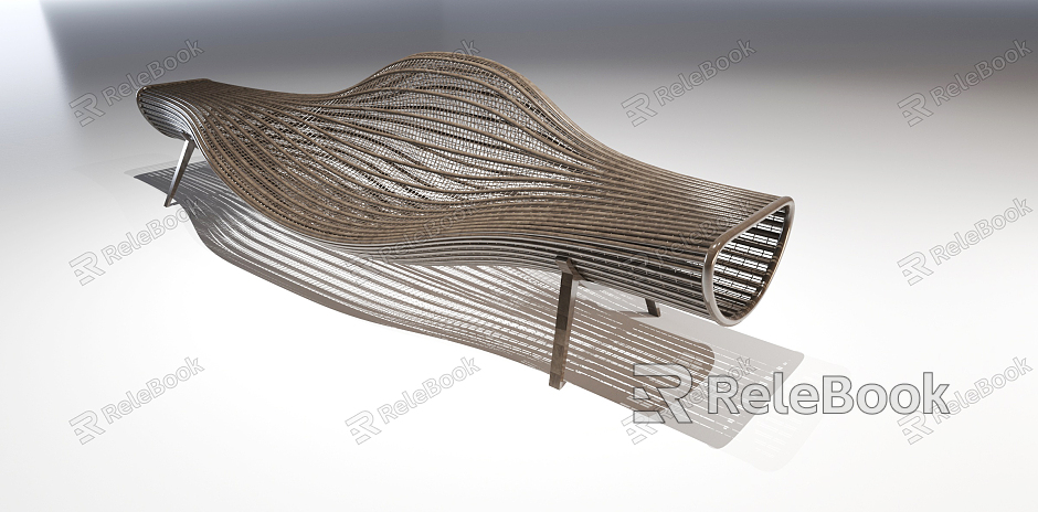 Modern Outdoor Chair Leisure Bench model