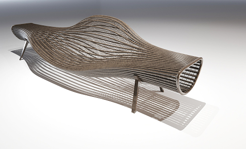 Modern Outdoor Chair Leisure Bench 3d model