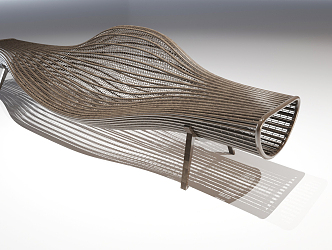 Modern Outdoor Chair Leisure Bench 3d model