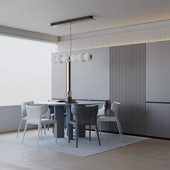 Modern dining table 3d model