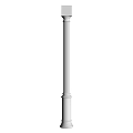 White Decorative Architectural Column With Ornate Base And Smooth Shaft