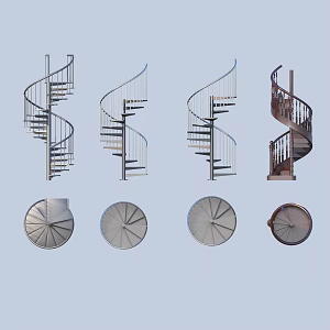 revolving staircase 3d model