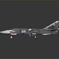 Detailed Military Fighter Jet Model With Wings Tail And Markings On Dark Background