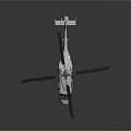 Silver Modern Helicopter Supporting Aerospace Missions With Rotors And Reflection