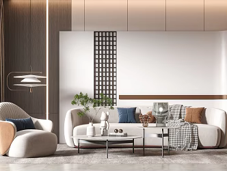 Modern Sofa Coffee Table Combination Sofa Combination 3d model