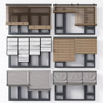 New Chinese-style Venetian Blinds 3d model