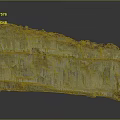 Natural Rock Structure As Scene Component With Rough Layered Weathered Surface