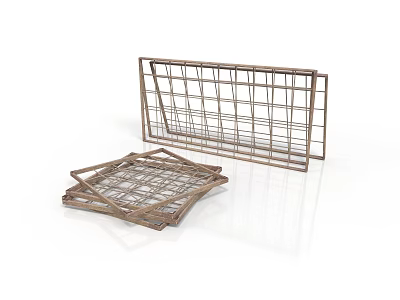 Metal Grid Frame Structures With Rectangular And Square Shapes For Building Use 3d model
