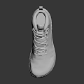 White High Top Sneakers With Lace Up Design Textured Sole And Clean Minimalist Style