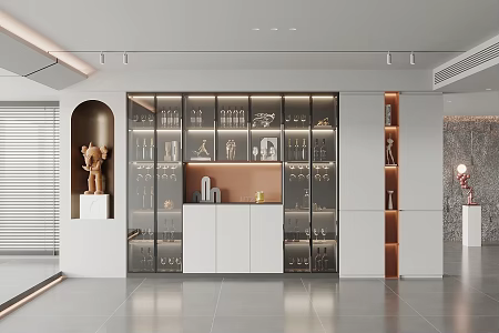 Modern Wine Cabinet 3d model