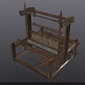Traditional Wooden Loom Commercial Weaving Equipment With Handcrafted Design For Textile Production