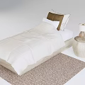 Modern Single Bed 3d model