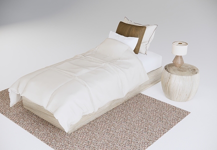 Modern Single Bed 3d model