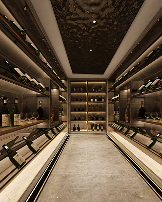 Modern Wine Cellar Clubhouse Wine Cellar 3d model