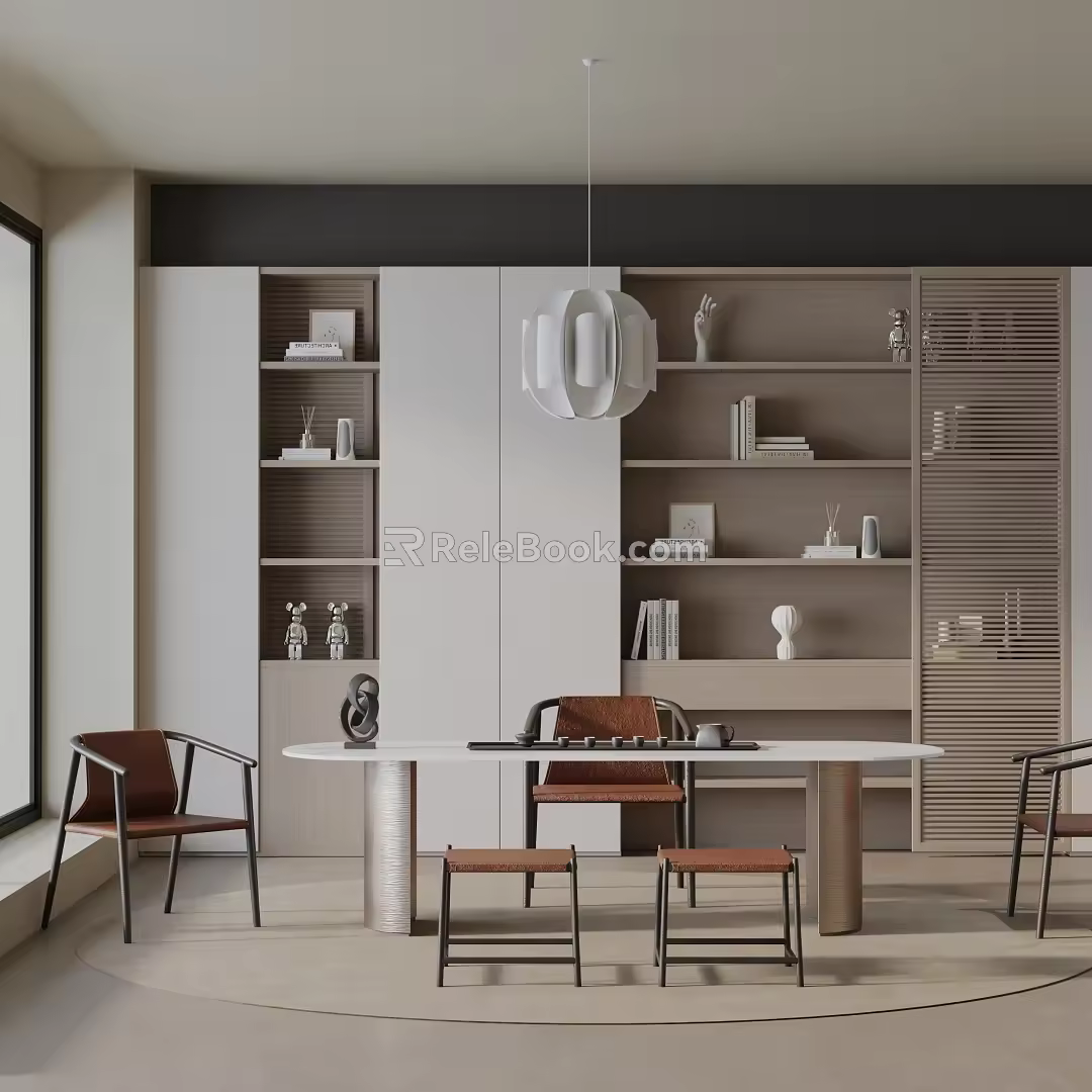 Modern table combination 3d model