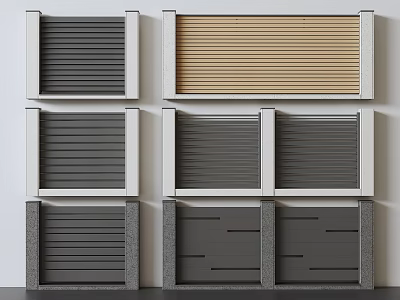 Variety of Rolling Shutter Fence Styles and Designs 3d model