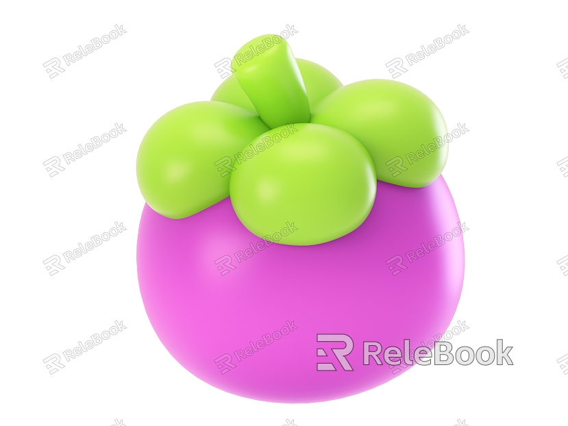 Cartoon fruit mangosteen model