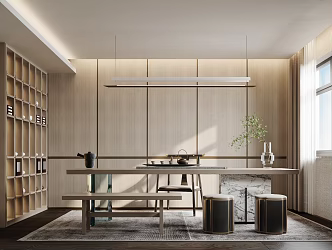 New Chinese Tea Room 3d model