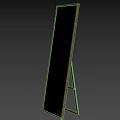 Elegant Full Length Standing Mirror with Wooden Tripod Frame for Home Decor