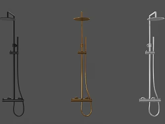 Shower shower stainless steel shower head bathroom shower overhead shower lotus 3d model