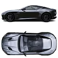 Sleek Dark Luxury Sports Car Front And Rear