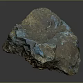 Wood Stone Material Natural Raw Block With Blue Green Brown Unique Surface Texture