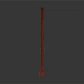 Dark Red Wooden Door With Arched Top Golden Ornate Patterns And Handle