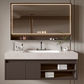 Modern Bathroom Cabinet Bathroom Counter Basin Bathroom Decoration Mirror Cabinet Sink 3d model