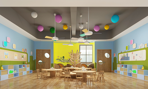 Modern Kindergarten Classroom 3d model