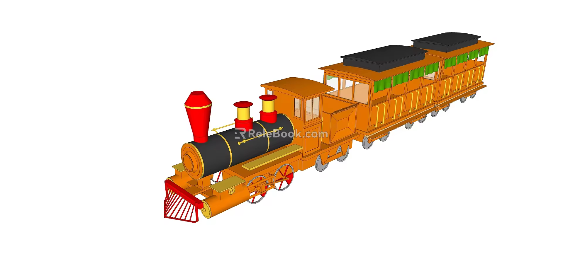 Modern Train Classical Train 3d model