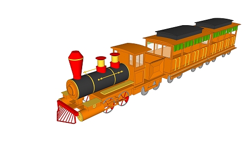 Modern Train Classical Train 3d model